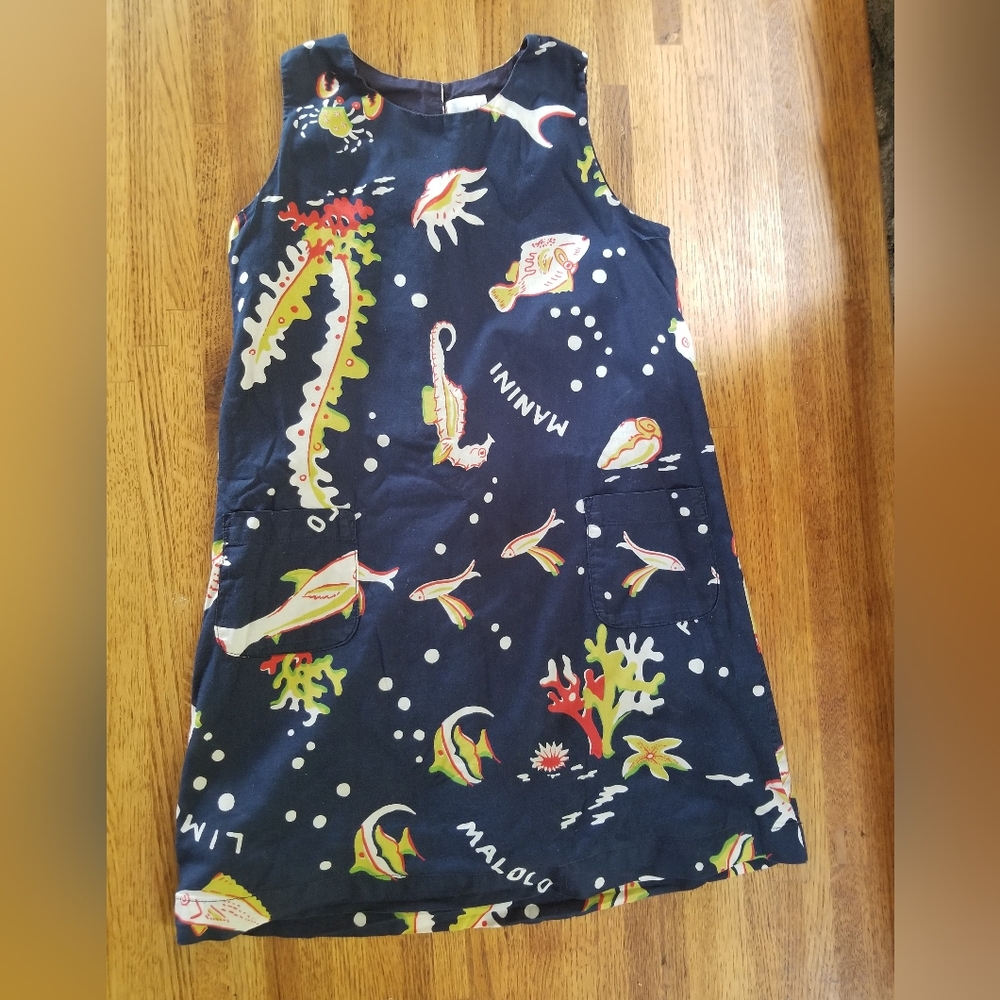 Girls J Crew Crewcuts Ocean themed dress